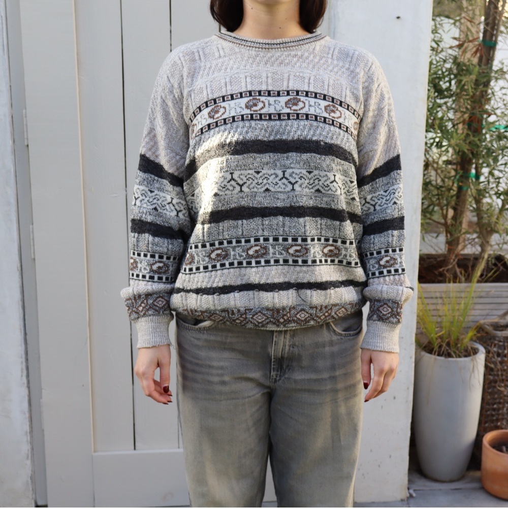 Grey Patterned Sweater